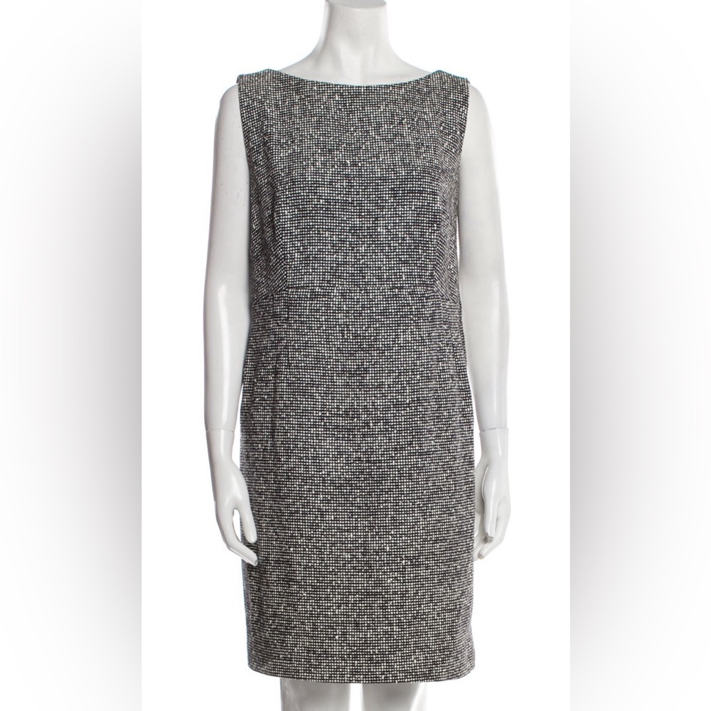 Escada black and white marled shift dress (size 12)